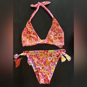 NEW!! Brazilian Retro Floral Reversible Bikini
